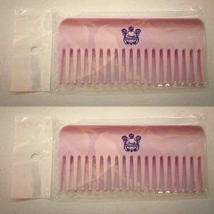 2 Beauty Protector Pink Wide Tooth Detangling Comb 6 inch